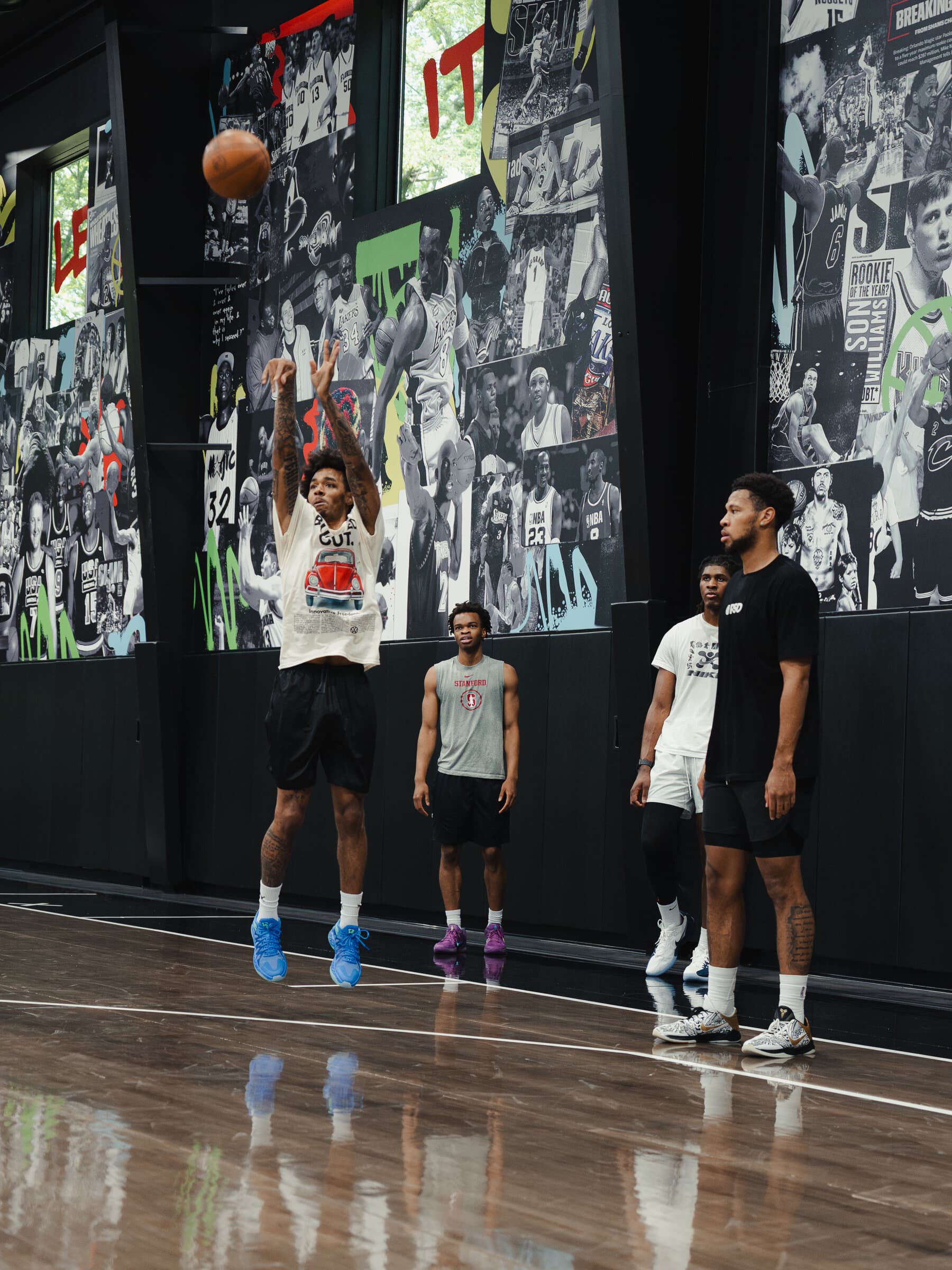 On set — sports content produced by the studio